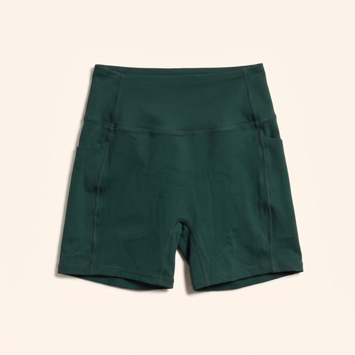 Clubhouse green bike shorts with side pockets