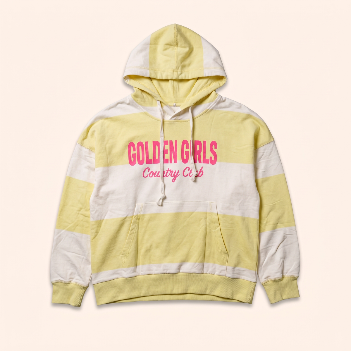 Butter and cream stripe Country Club hoodie
