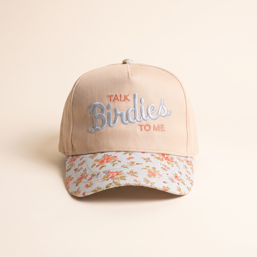 Talk Birdies To Me cap, angled view