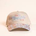 Sand Talk Birdies To Me cap with floral brim